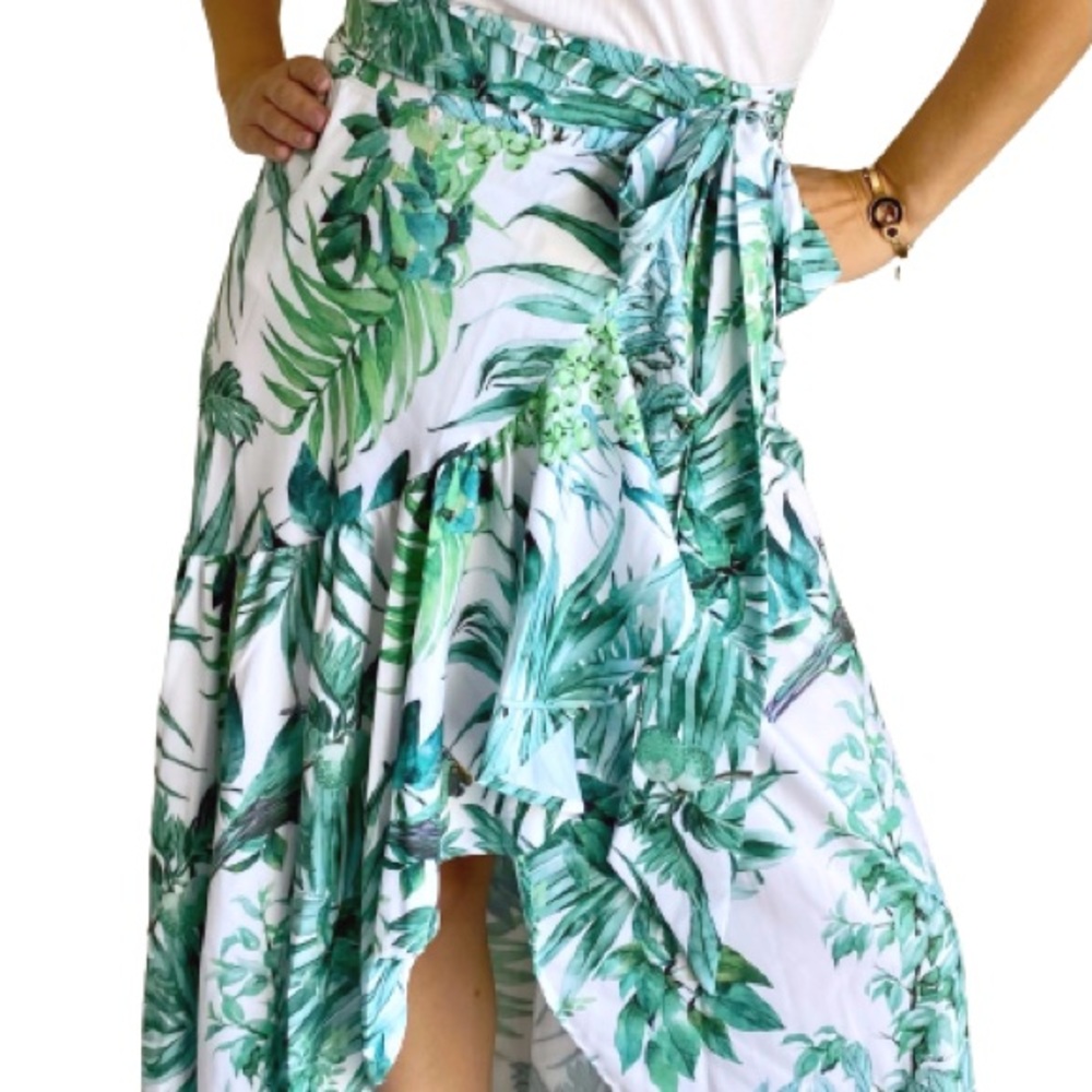 Tropical Wrap Skirt
